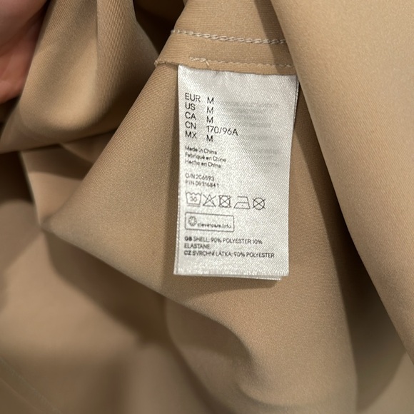 H&M Faux Suede Beige Longline Coat Size Medium - Picture 9 of 9